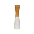 Vase Romimex Yellow White Ceramic 12 x 59 x 12 cm For Cheap