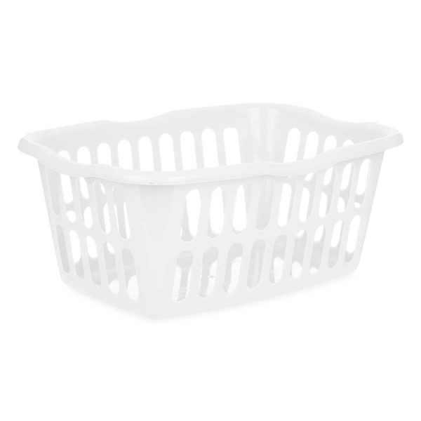 Basket White polypropylene 50 L 58 x 24 x 42 cm (12 Units) For Discount