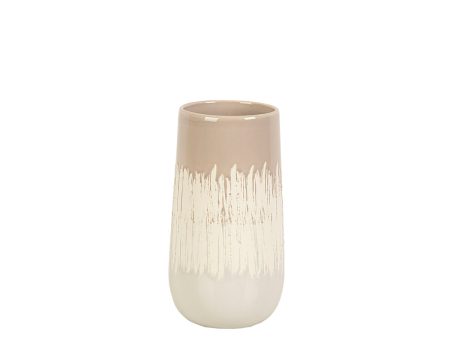 Vase Romimex Beige Grey Ceramic 14 x 23 x 14 cm Fashion