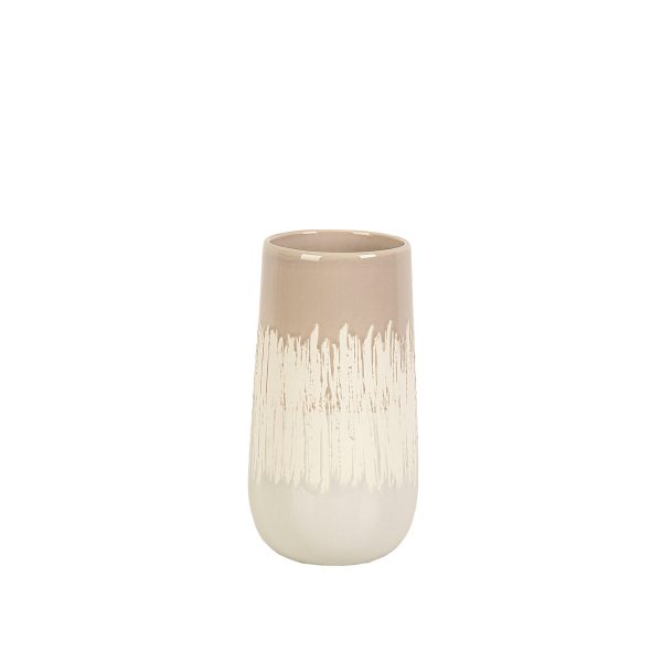 Vase Romimex Beige Grey Ceramic 14 x 23 x 14 cm Fashion