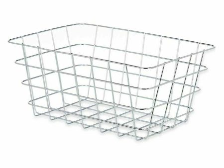 Multi-purpose basket Silver Metal 31 x 14 x 21 cm Rectangular (6 Units) Online now