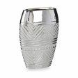 Vase Width Silver Ceramic 9,5 x 26,5 x 19,5 cm (6 Units) Cheap