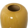 Vase Alexandra House Living Mustard Ceramic Shiny 16 x 16 x 27 cm Online Sale