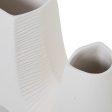 Vase Alexandra House Living Ecru Ceramic Abstract 12 x 36 x 36 cm Online now