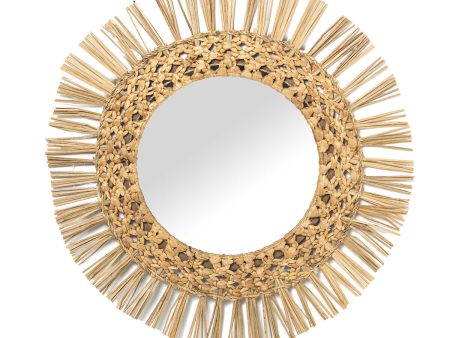 Wall mirror Alexandra House Living Natural Fibre 2 x 43 x 44 cm Circular Cheap