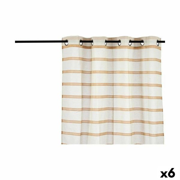 Curtain Stripes Brown 140 x 0,1 x 260 cm (6 Units) Cheap