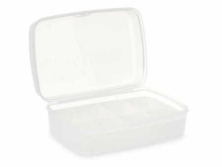 Box with compartments White Transparent Plastic 21,5 x 8,5 x 15 cm (12 Units) Discount