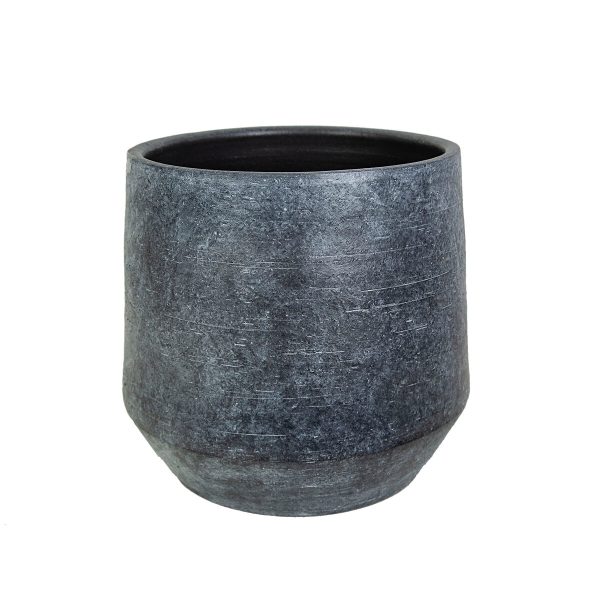 Planter Romimex Grey Ceramic 25 x 25 x 25 cm Online now