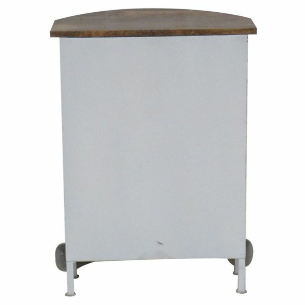 Console Alexandra House Living Van Yellow White Iron Mango wood 32 x 75 x 50 cm Hot on Sale