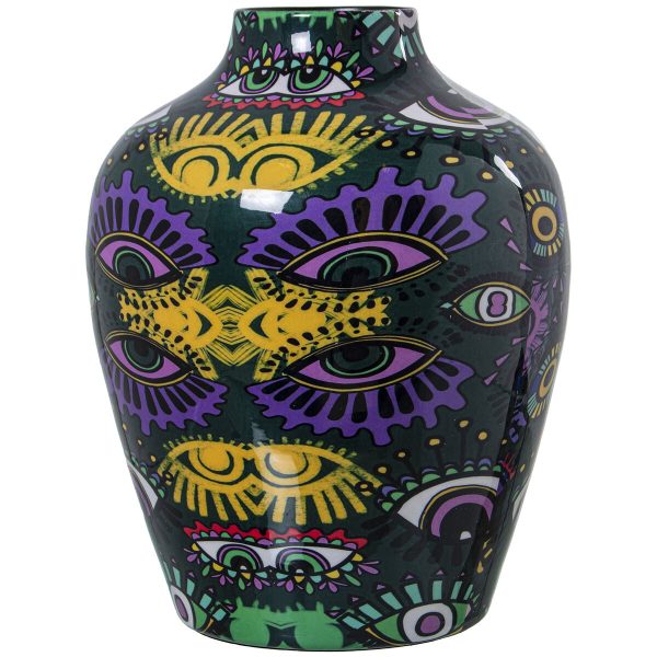 Vase Alexandra House Living Metal Eyes 21 x 21 x 26 cm Online Sale