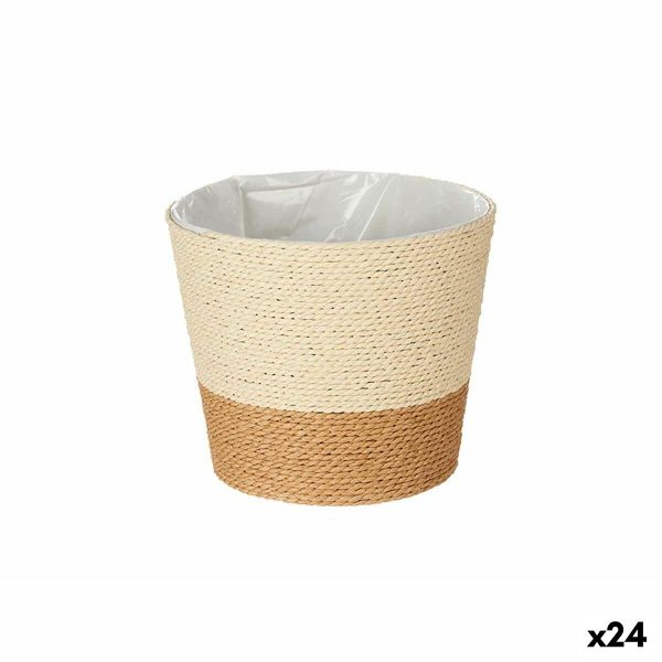 Planter Brown Rope Plastic 19,5 x 17,5 x 19,5 cm (24 Units) For Sale