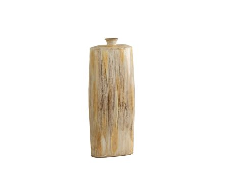 Vase Romimex White Golden Aluminium 23 x 54 x 13 cm For Discount