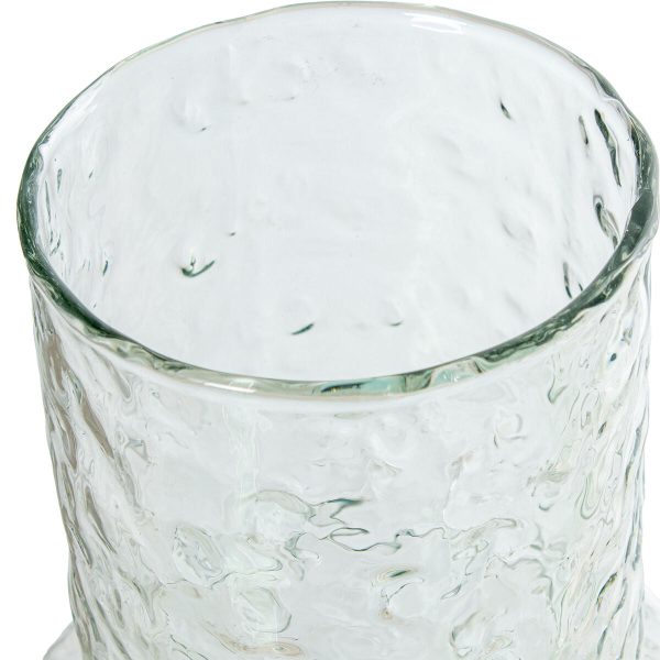 Vase Alexandra House Living Transparent Crystal 14 x 33 cm Hot on Sale