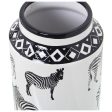 Vase Alexandra House Living White Ceramic Zebra 16 x 16 x 29 cm Online