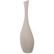 Vase Alexandra House Living Ecru Ceramic Stripes 21 x 21 x 74 cm Cheap