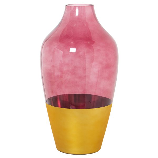 Vase Alexandra House Living Golden Crystal 17 x 17 x 32 cm For Cheap