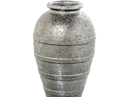 Vase Alexandra House Living Silver Ceramic 25 x 25 x 39 cm Online now