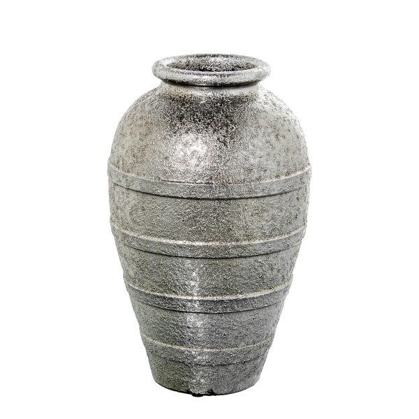 Vase Alexandra House Living Silver Ceramic 25 x 25 x 39 cm Online now