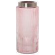 Vase Alexandra House Living Pink Golden Crystal 10 x 10 x 24 cm Sale