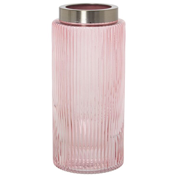 Vase Alexandra House Living Pink Golden Crystal 10 x 10 x 24 cm Sale