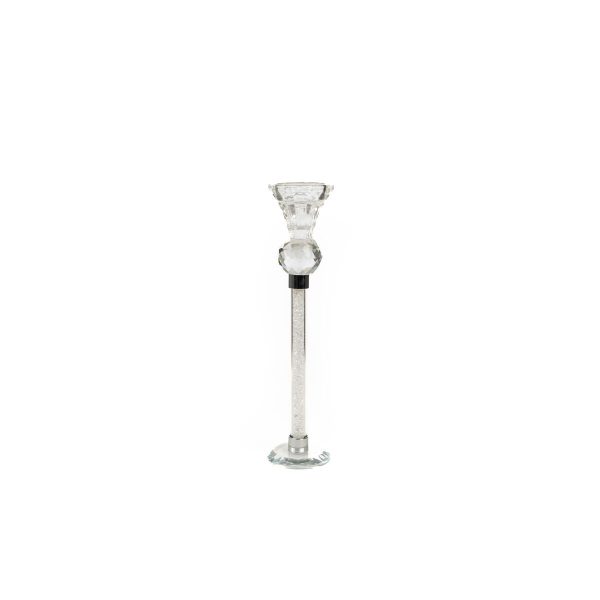 Candleholder Romimex Transparent Glass 6 x 23 x 6 cm on Sale