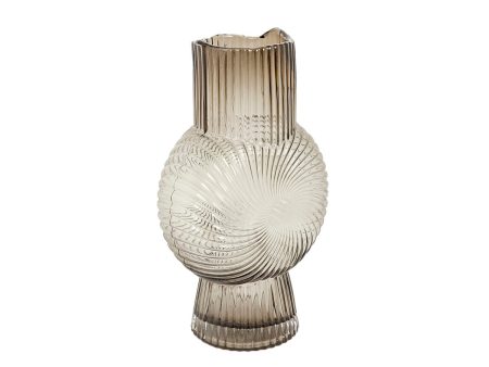 Vase Romimex Grey Glass 18 x 30 x 18 cm Hot on Sale