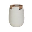 Vase Romimex White Ceramic 23 x 29 x 23 cm For Discount