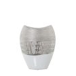 Vase Alexandra House Living Silver Ceramic 18 x 10 x 21 cm Supply