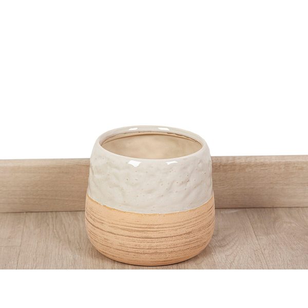 Planter Romimex Beige Ceramic 30 x 24 x 30 cm Online