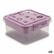 Jewelry box Purple Transparent Plastic 24,5 x 11,5 x 26 cm (12 Units) Discount