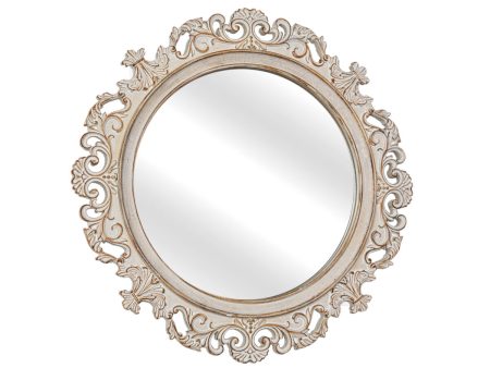 Wall mirror Romimex Natural Resin 34 x 34 x 2 cm Circular Hot on Sale