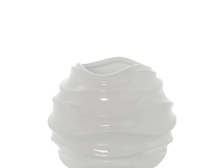 Vase Alexandra House Living White Ceramic Shiny 30 x 20 cm 26 x 25 x 21 cm Supply