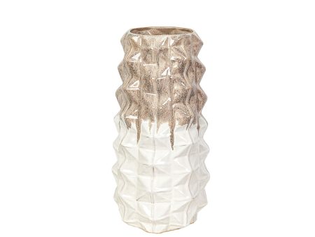 Vase Romimex White Beige Ceramic 21 x 39 x 21 cm Discount