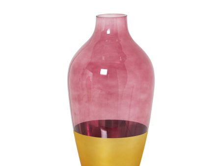 Vase Alexandra House Living Golden Crystal 13 x 13 x 26 cm Discount