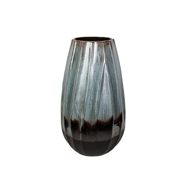 Vase Romimex Blue Black Blue Black Ceramic 28 x 44 x 28 cm Online