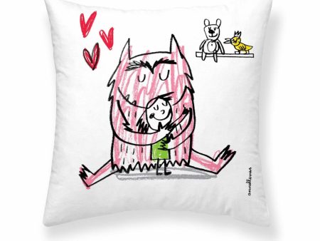 Cushion cover Decolores Amor Multicolour 50 x 50 cm Cotton Spanish Sale