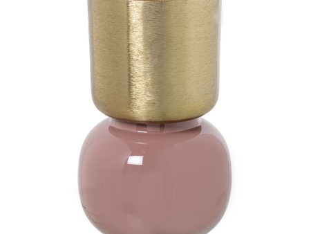 Vase Alexandra House Living Pink Golden Metal 18 x 18 x 19 cm Online now