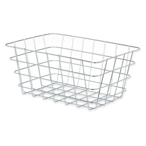 Multi-purpose basket Silver Metal 31 x 14 x 21 cm Rectangular (6 Units) Online now