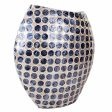 Vase Alexandra House Living Grey Cream Paper Mother of pearl Capiz 14 x 35 x 33 cm Online