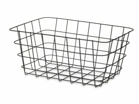 Multi-purpose basket Black Metal 30,3 x 14 x 22,5 cm Rectangular (6 Units) Online