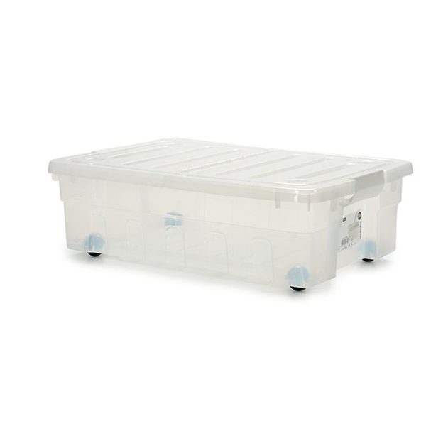 Storage Box with Wheels 30 L 40 x 18 x 59,5 cm (14 Units) Online Hot Sale