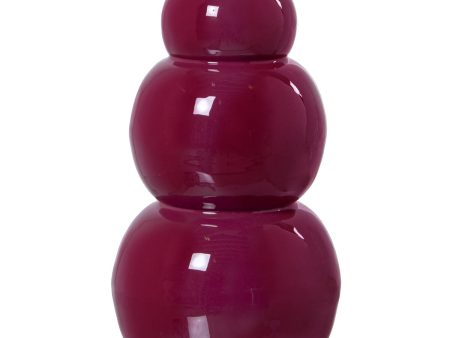 Vase Alexandra House Living Dark pink Metal 14 x 14 x 22 cm Online Hot Sale