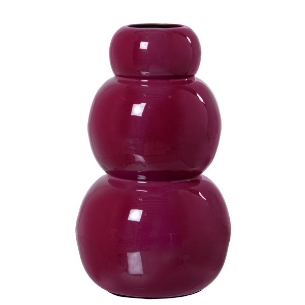 Vase Alexandra House Living Dark pink Metal 14 x 14 x 22 cm Online Hot Sale