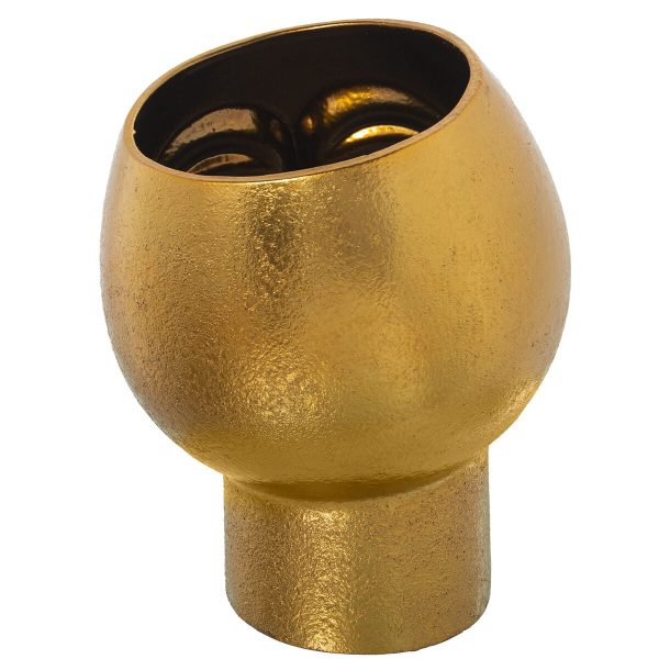 Vase Alexandra House Living Golden Ceramic Face 20 x 20 x 29 cm Cheap