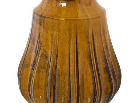 Vase Alexandra House Living Yellow Ceramic Shiny 20 x 20 x 23 cm Supply