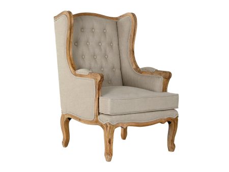 Armchair Home ESPRIT White Natural Mango wood 72 x 75 x 110 cm Sale