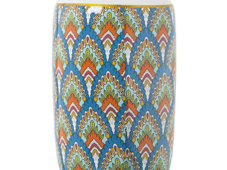 Vase Alexandra House Living White Golden Ceramic 18 x 18 x 30 cm For Cheap