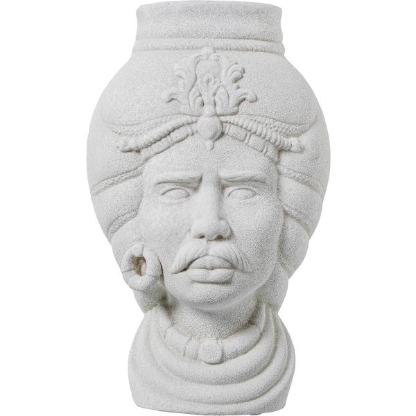 Vase Alexandra House Living White Ceramic African Man 21 x 21 x 39 cm Fashion