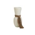 Vase Romimex White Ceramic Rope 15 x 40 x 15 cm Cheap