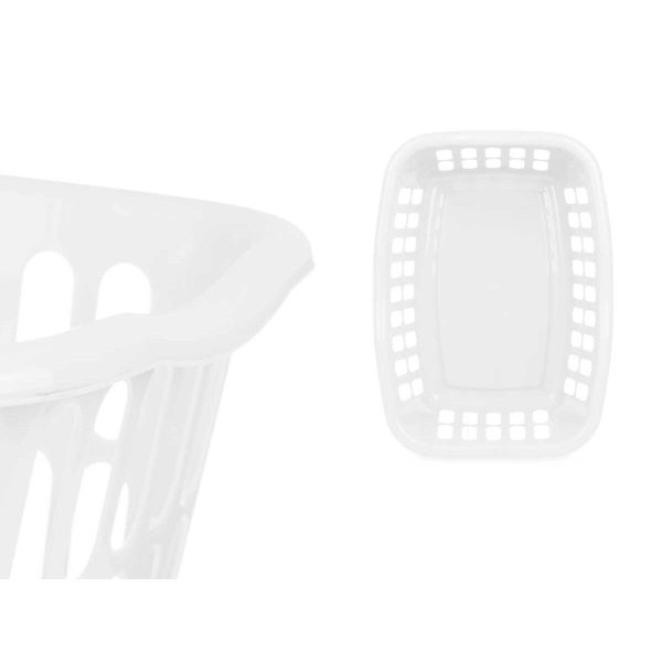 Basket White polypropylene 50 L 58 x 24 x 42 cm (12 Units) For Discount